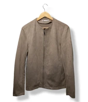 Chaqueta tipo gamuza Zara beige talla S