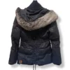 Parka Khujo negra con gorro, Talla S