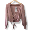 Sweater Crop Cruzado Rosado Basement Nuevo— Talla S