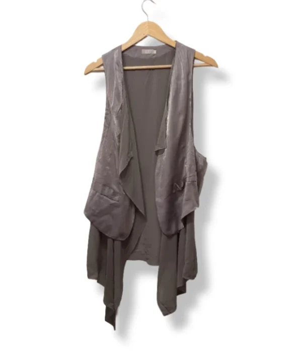 Chaleco sin mangas Riu gris fluido Talla M