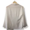 Blusa blanca con volantes frontales, Talla 44