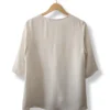 Blusa blanca con cierre frontal Zara – Talla M