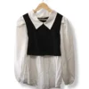 Blusa bicolor estilo chaleco Shein – Talla M