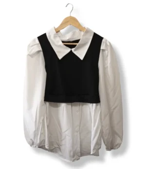 Blusa bicolor estilo chaleco Shein – Talla M