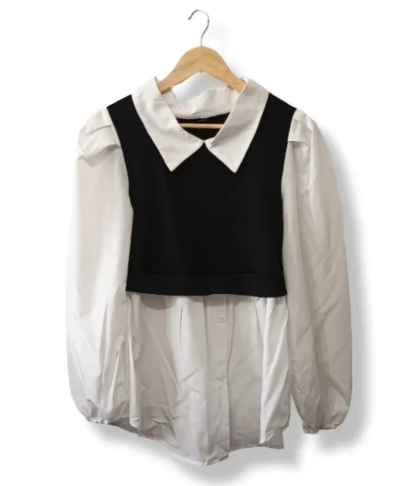 Blusa bicolor estilo chaleco Shein – Talla M