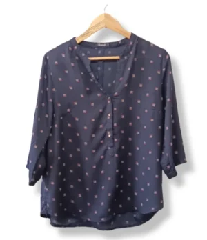 Blusa estampada azul Botelli – Talla 44
