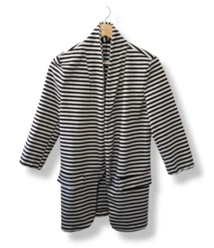 pixelcut-export-1757571694465 Blazer a rayas blanco y negro SL Moda – Talla M