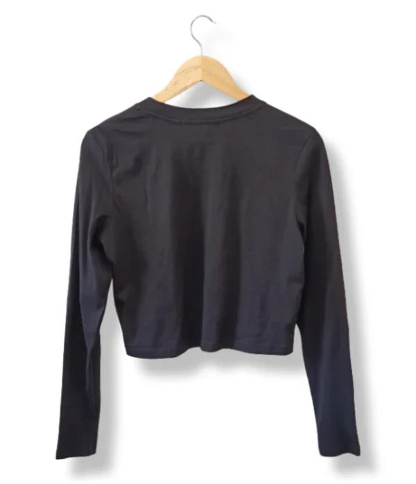 pixelcut-export-1757572971821 Polera manga larga negra Calvin Klein Jeans – Talla M (Nueva)