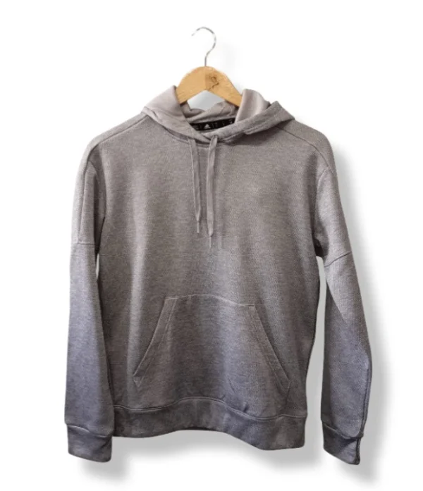 Polerón gris con gorro Adidas – Talla S