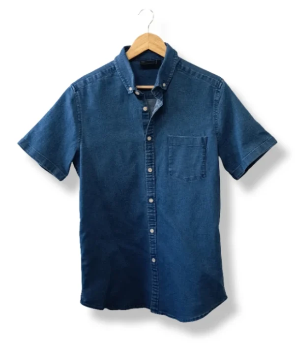 Camisa denim manga corta Asos Design – Talla M