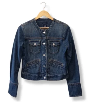 Chaqueta denim sin cuello Gap – Talla XS/S