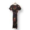 Enterito negro floral con lazo – Talla S