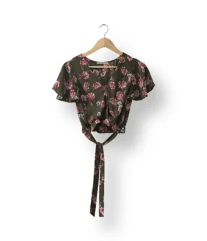 Blusa cruzada floral Active USA – Talla S