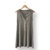 Vestido gris sin mangas Loft – Talla M