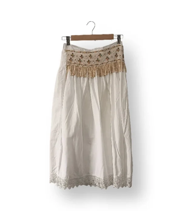 Falda boho blanca - Talla M