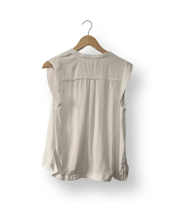 Blusa Sfera blanca con bordado central – Talla S
