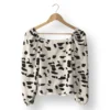 Polera  Shein estampado animal blanco y negro – Talla M