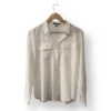 Blusa Esprit blanca con bolsillos frontales – Talla M