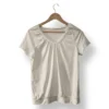 Polera Shein blanca escote en V – Talla M