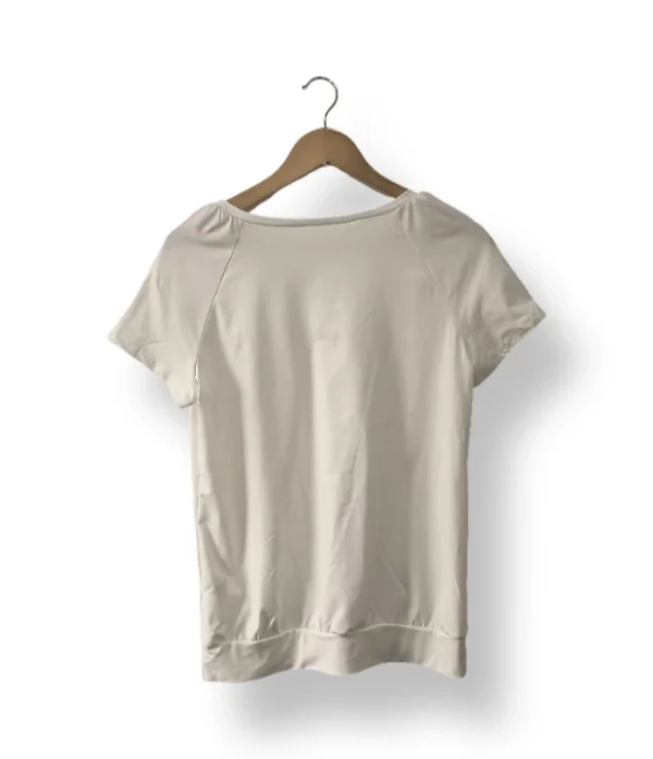 Polera Shein blanca escote en V – Talla M