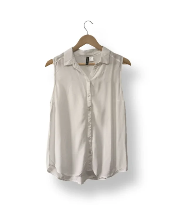 Blusa sin mangas blanca H&M – Talla 40