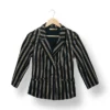 IMG_20251021_175124 Blazer rayado negro , café y beige DAZZ, talla M