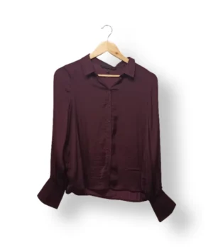 Blusa satén vino Vero Moda – Talla XS