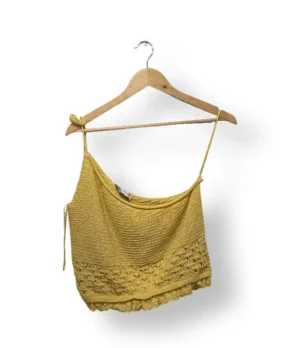 IMG_20251021_181104 Top tejido crochet amarillo ZARA (Talla L)