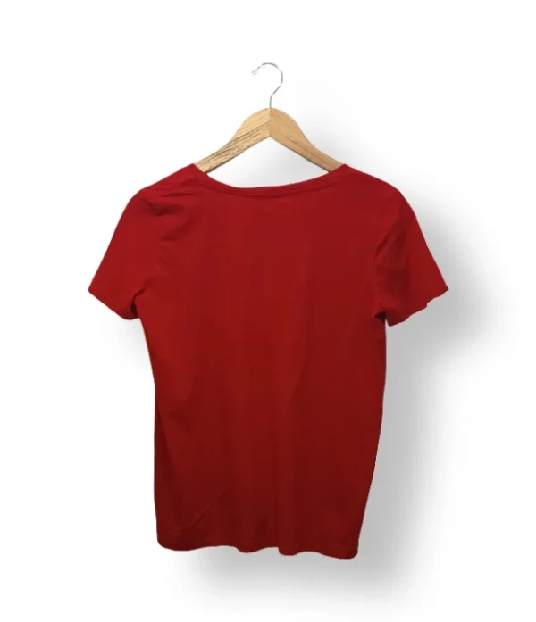 Polera ZARA roja cuello en V talla S