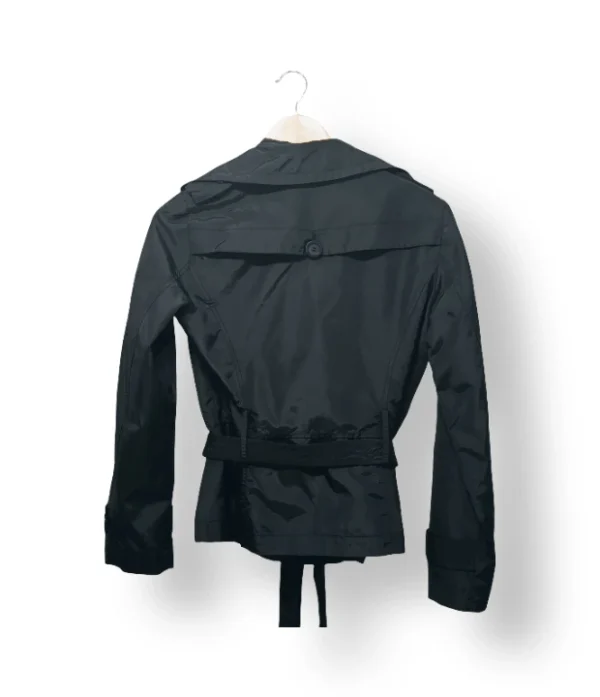 Trench negro satinado ZARA, talla M