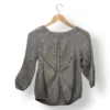 Sweater tejido gris calado Next – Talla 38