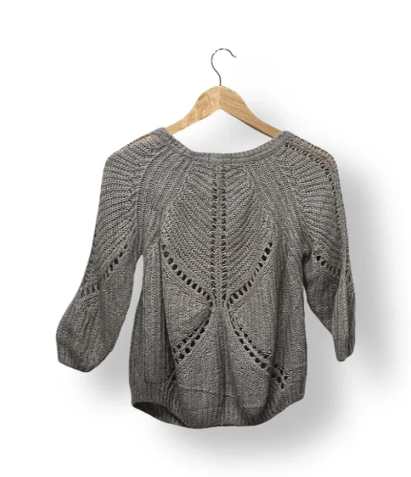 Sweater tejido gris calado Next – Talla 38