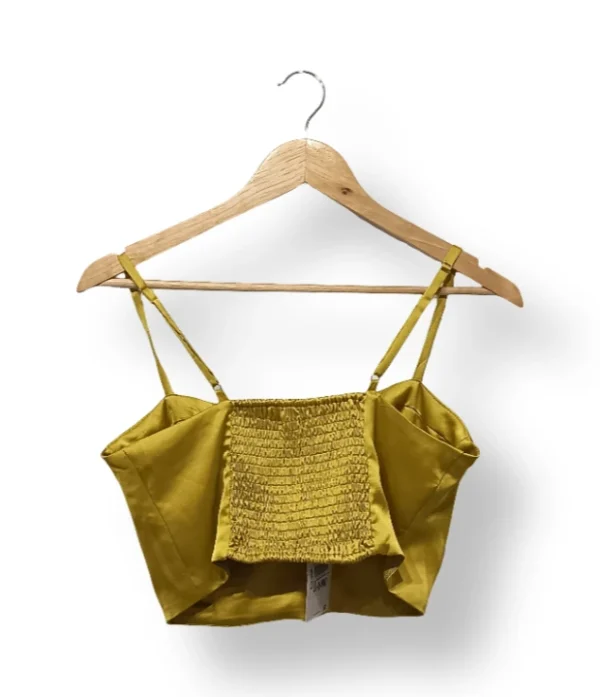 IMG_20251021_183444 Top satinado amarillo ZARA talla M (nuevo con etiqueta)