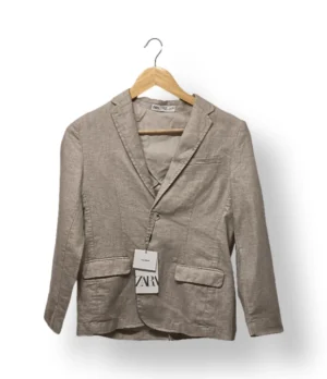 Blazer lino beige ZARA Kids talla 10 años (nuevo con etiqueta)