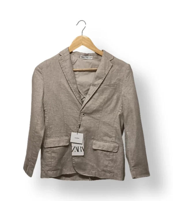 Blazer lino beige ZARA Kids talla 10 años (nuevo con etiqueta)