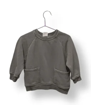 Polerón gris con bolsillos ZARA Baby (Talla 12-18 meses)