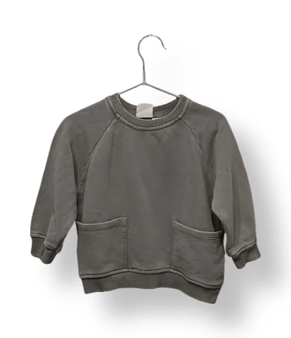 Polerón gris con bolsillos ZARA Baby (Talla 12-18 meses)