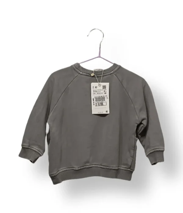 Polerón gris con bolsillos ZARA Baby (Talla 12-18 meses)