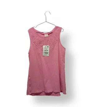 Polera rosa bordada ZARA Kids (Talla 11-12 años)