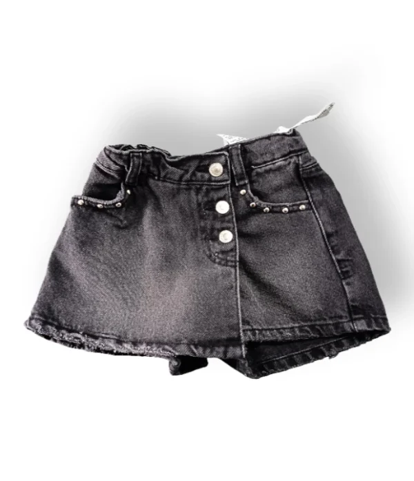 Short denim negro ZARA niña talla 3-4 años