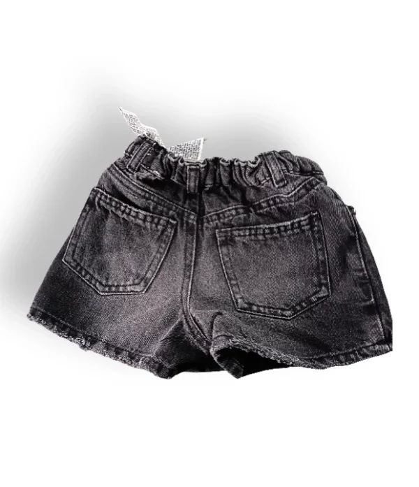 Short denim negro ZARA niña talla 3-4 años