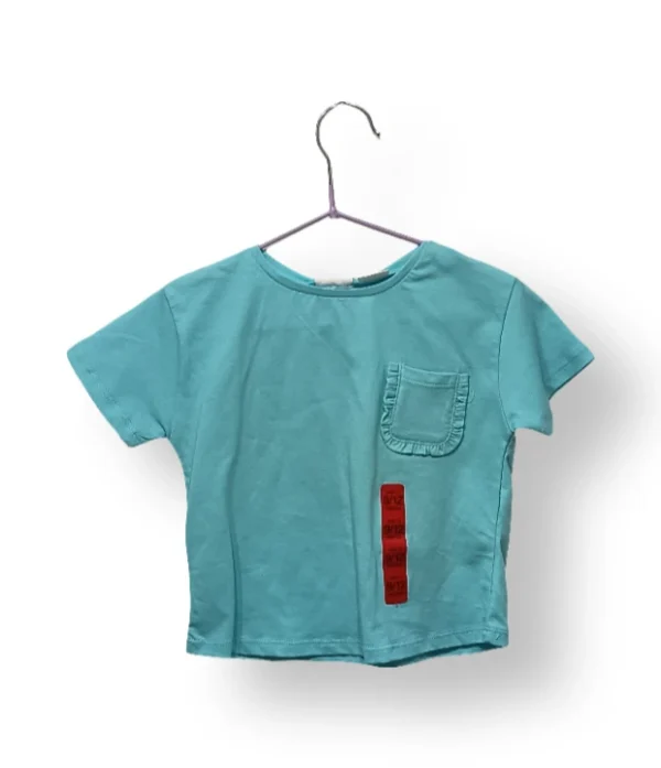 Polera ZARA Baby turquesa talla 9-12 meses (nueva con etiqueta)