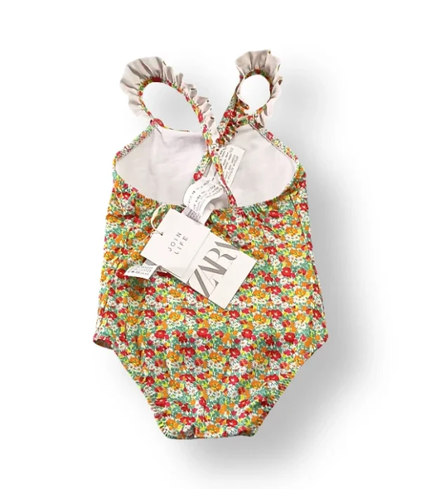 Traje de baño floral multicolor talla 4-5 años ( nuevo)