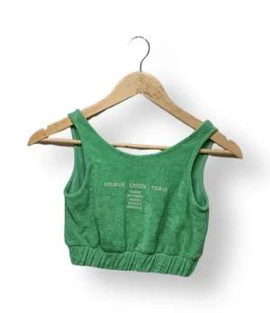 Top verde toalla ZARA talla 11 (nuevo con etiqueta)