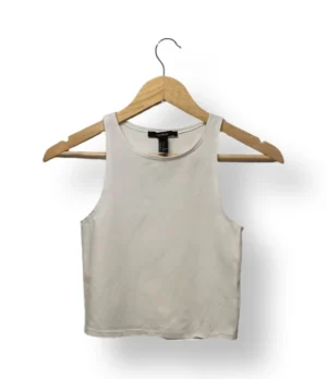 Top corto blanco Forever 21