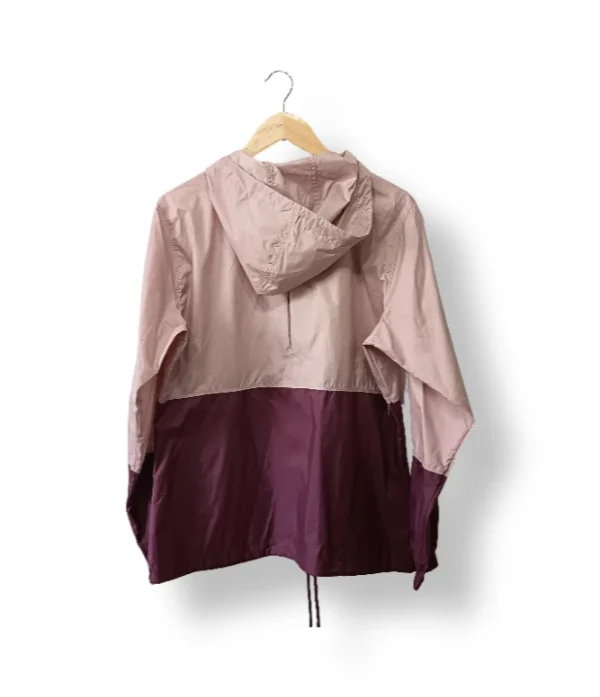 Cortaviento Columbia bicolor rosado y burdeo-Talla M/L