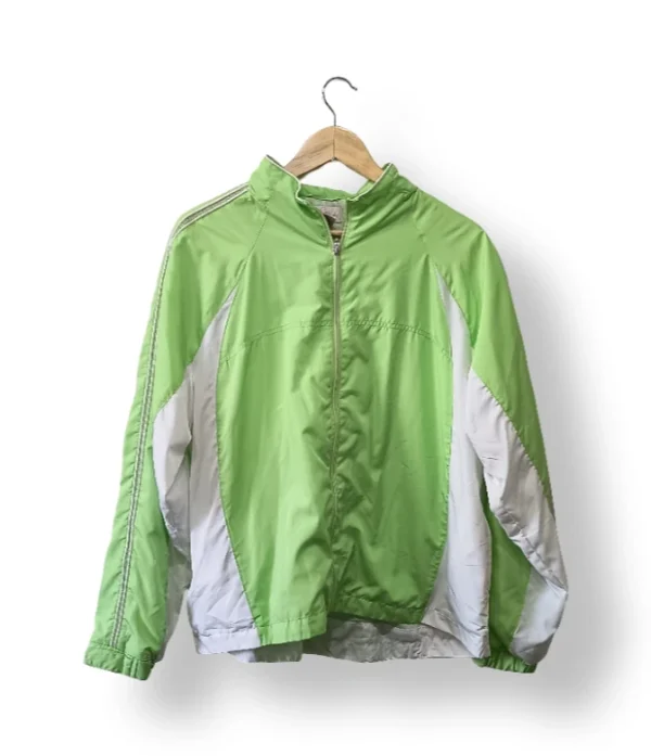 Chaqueta deportiva verde lima y blanca Studio Works talla L/XL