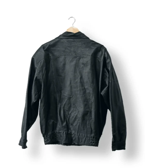 Chaqueta 100% cuero genuino C&A negra -Talla L /XL