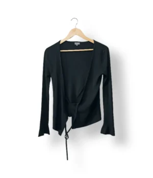 Top cruzado negro Naf Naf, talla M