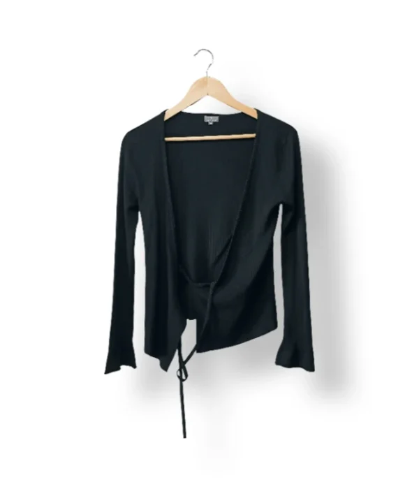 Top cruzado negro Naf Naf, talla M
